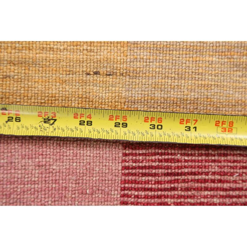 Modern Gabbeh Kashkoli Runner Rug Wool Hand-knotted Oriental Carpet - 2'6" x 14'10"