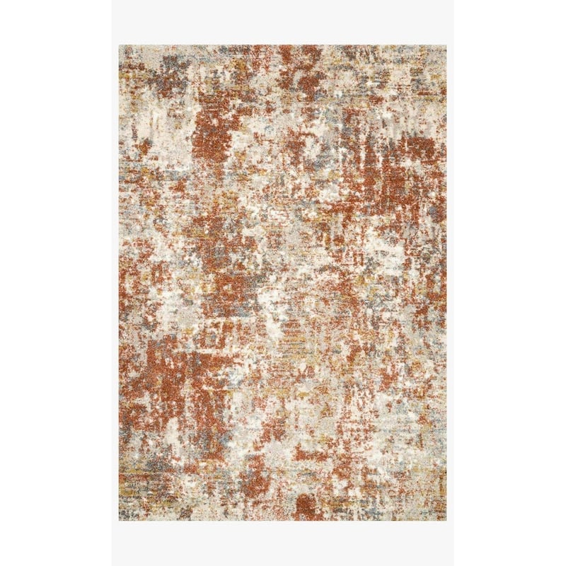 Alexander Home Mid-Century Modern Abstract Area Rug - 5'3" x 7'7" - Rust - Runner/Rectangle