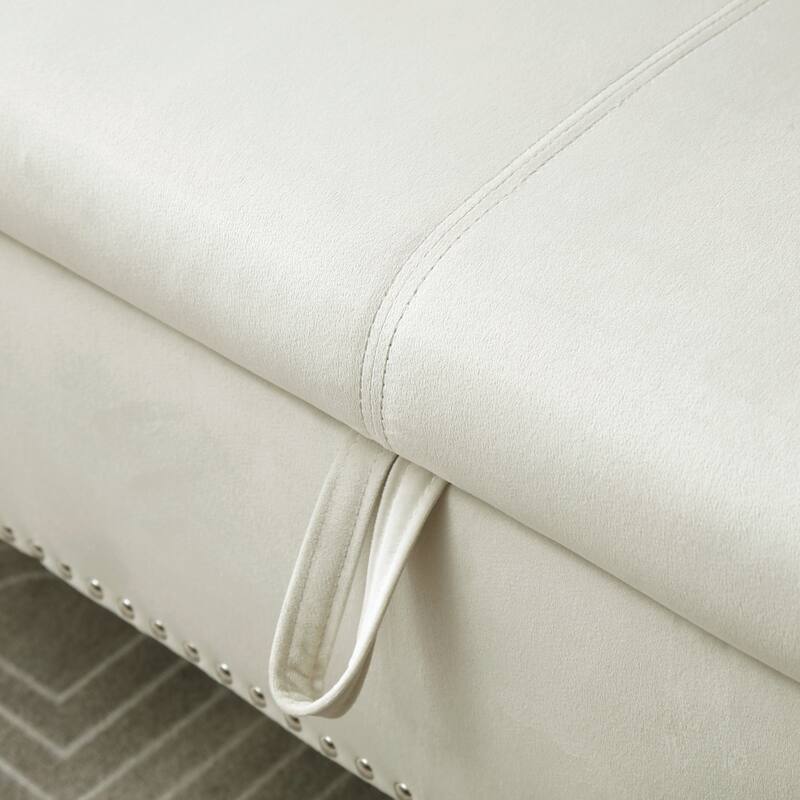 63" Storage Rectangular Sofa Stool