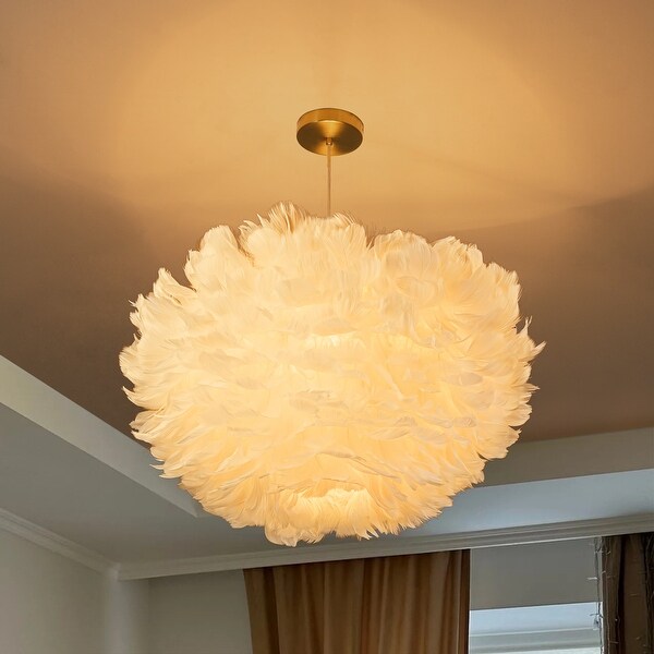 Gold feather chandelier cheap