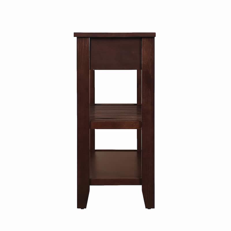 Console Sofa Table with 2 Storage Drawers and 2 Tiers Shelves