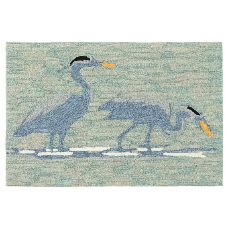 Liora Manne Frontporch Blue Heron Indoor/Outdoor Rug