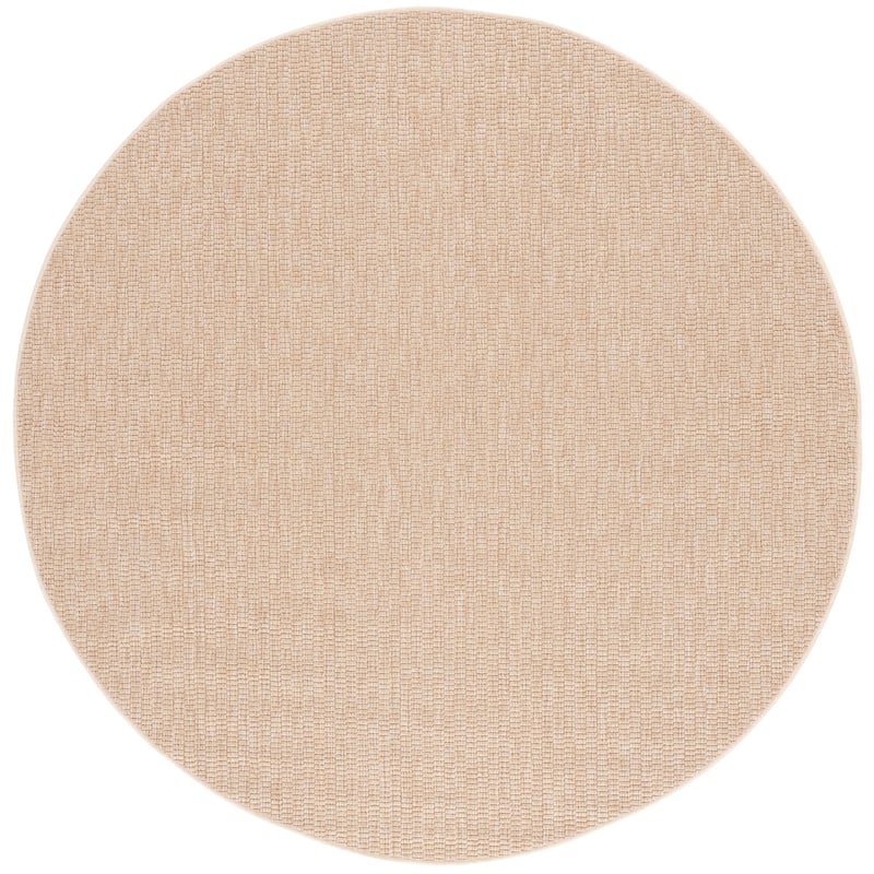 SAFAVIEH Sisal All-Weather Tressa Transitional Indoor/Outdoor Rug - 6'7" Round - Natural