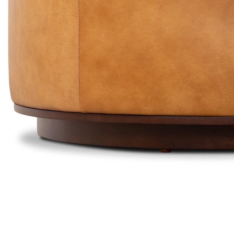 Poly & Bark Herve Storage Ottoman - Full Grain Genuine Italian Leather