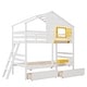 preview thumbnail 21 of 26, Bunk Bed with 2 Drawers, 1 Storage Box, 1 Shelf, Window and Roof