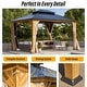 preview thumbnail 55 of 133, EROMMY Hardtop Gazebo,Outdoor Pergola with Double Roof & Netting & Curtains,Heavy Duty Canopy for Patio, Backyard, Pool party