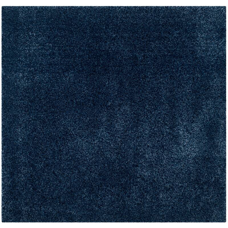 SAFAVIEH California Shag Izat 2-inch Thick Rug - 8' x 8' Round - White