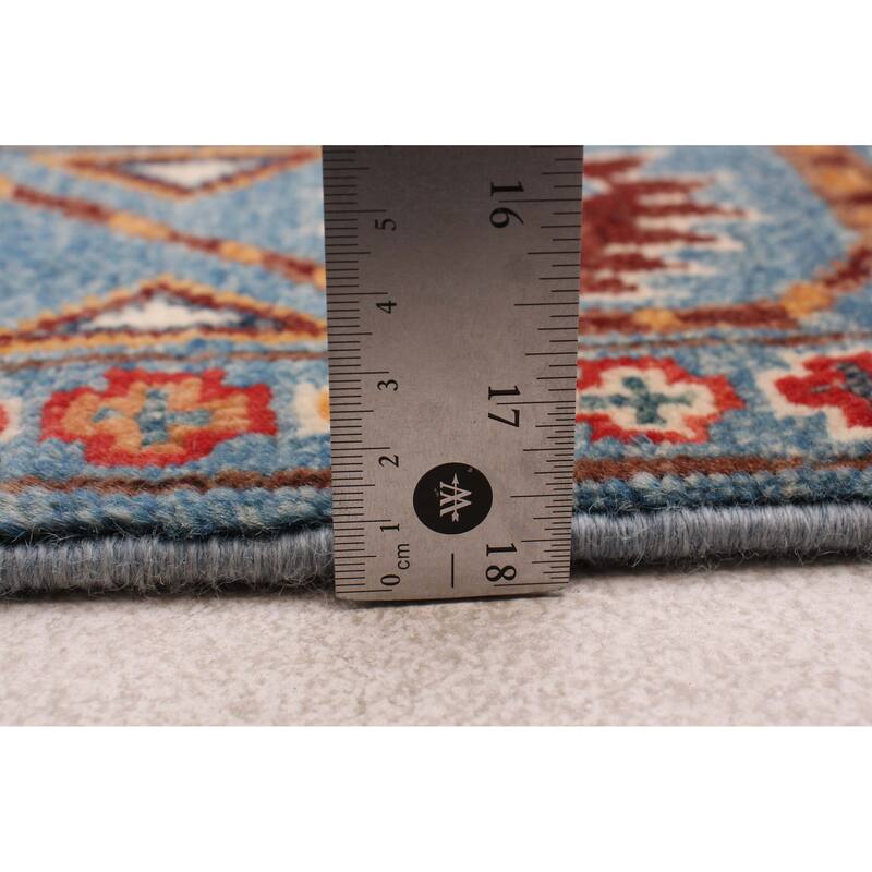 ECARPETGALLERY Hand-knotted Uzbek Ghazni Blue Wool Rug - 3'10 x 5'10