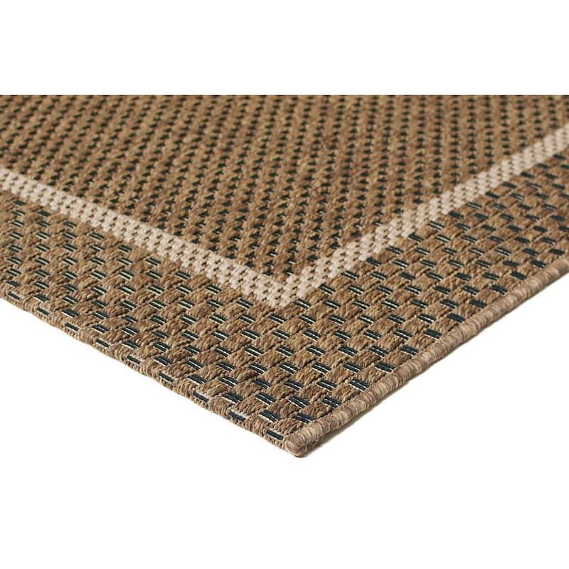 Loft Gracie Border Natural Design Indoor/Outdoor Area Rug