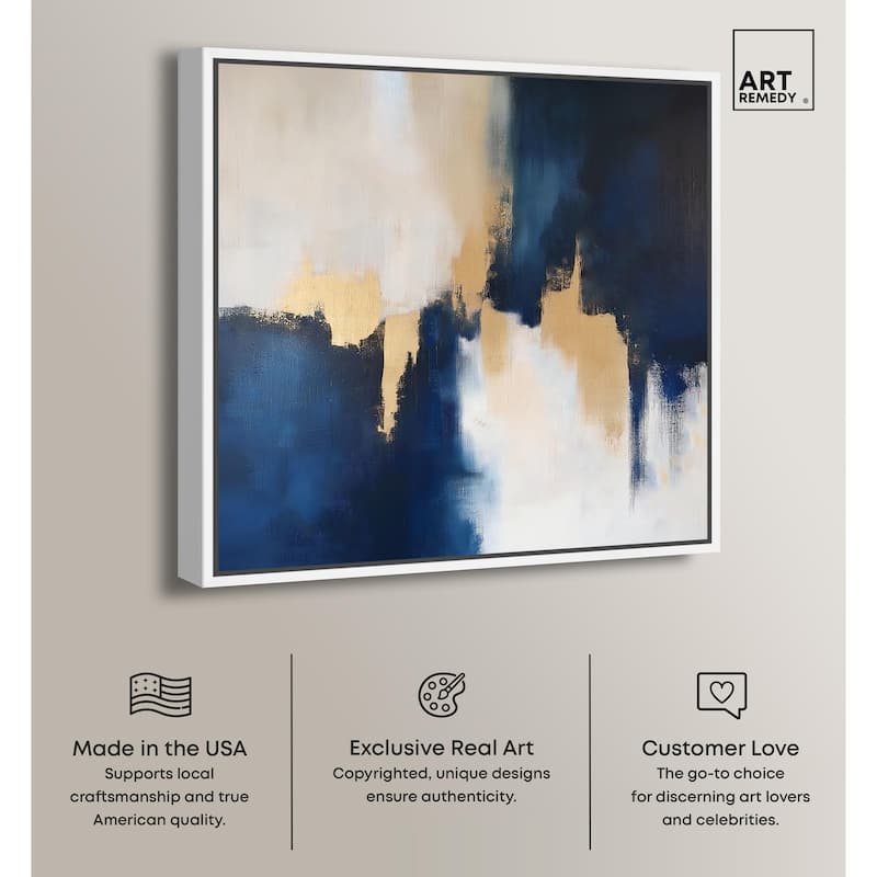 Indigo Aurelian Canvas by Art Remedy