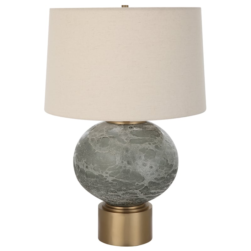 Uttermost Lunia Gray Glass Table Lamp - 17 W X 25 H X 17 D (in)