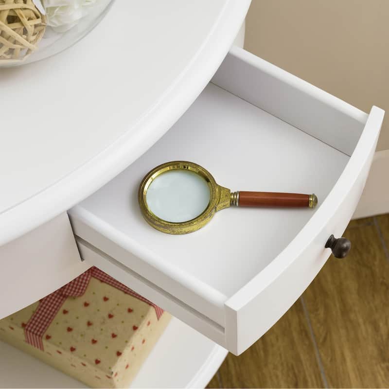 Leick Home One Drawer Corner Stand with Shelf