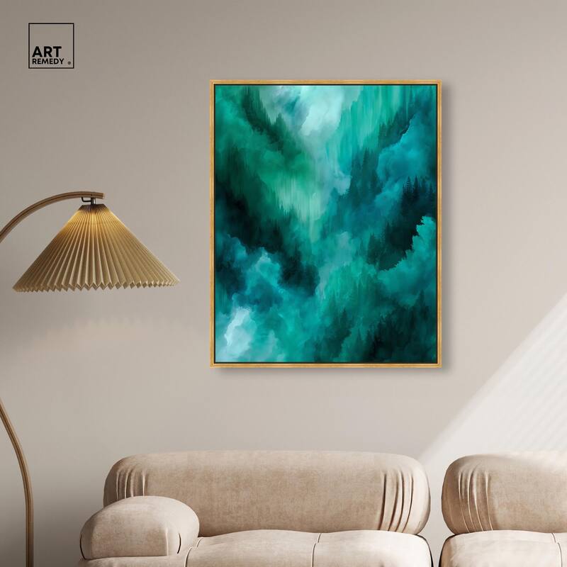 Textured Teal II Canvas by Art Remedy