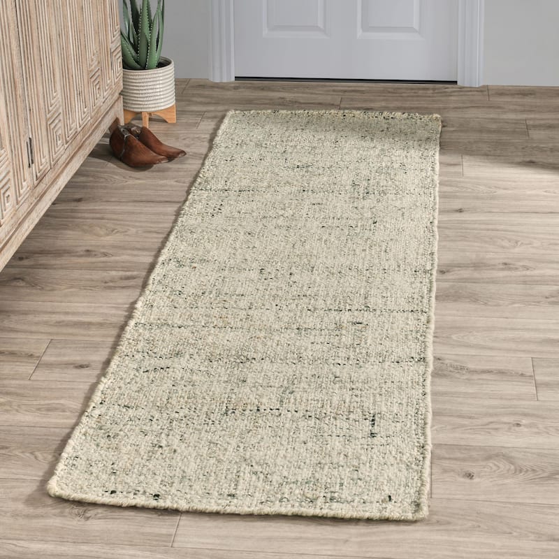 Oscoda Handwoven Heathered Area Rug by Kosas Home - 2.6'X8' Runner - Heathered Natural