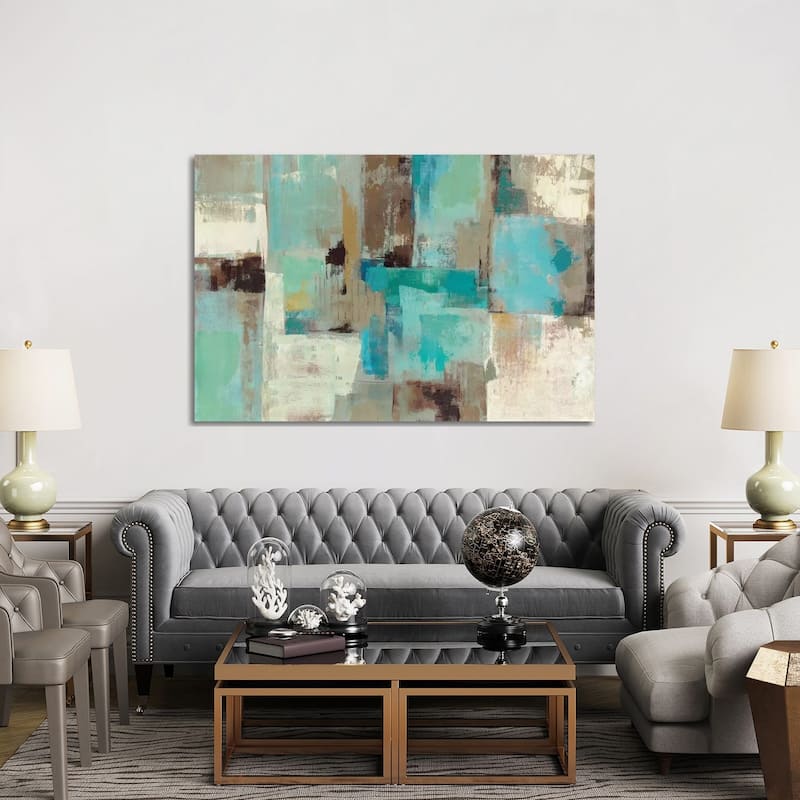 iCanvas "Teal and Aqua Reflections No. 2" by Silvia Vassileva Canvas Print
