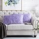 preview thumbnail 7 of 77, Karenne FauxFur Throw Pillow Covers (Set of 2), NO INSERT 14" x 26" - Lavender