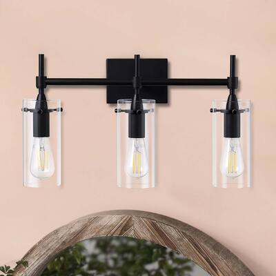2/ 3/ 4 - Light Modern Bathroom Vanity Light Wall Sconce with Clear Glass