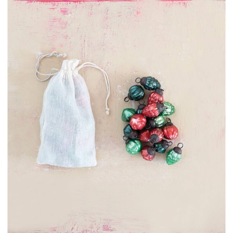Vibrant Glass Ornament Collection, Set of 36 - Multi