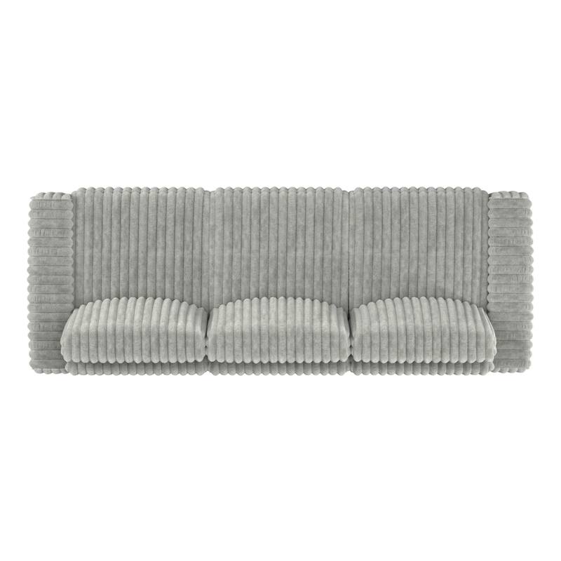 Veyron Furry Channel Fabric Down-filled Sofa by iNSPIRE Q Modern