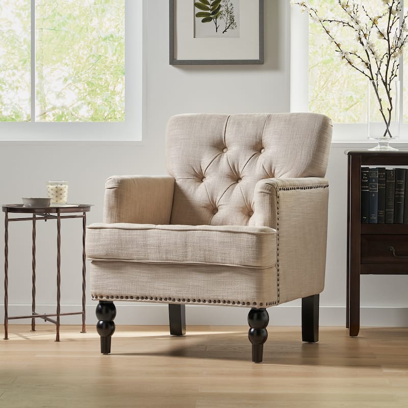 28" Button Tufted Club Chair