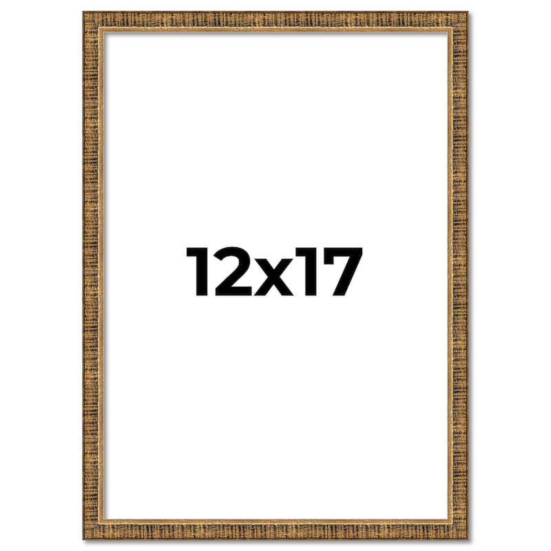 12x17 Frame Gold Solid Wood Picture Frame - Complete Modern Photo