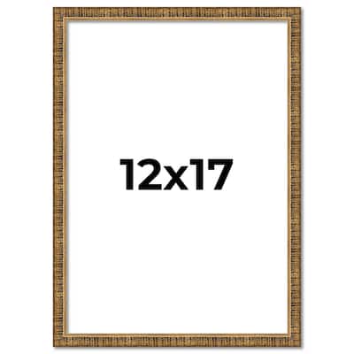 12x17 Frame Gold Solid Wood Picture Frame - Complete Modern Photo