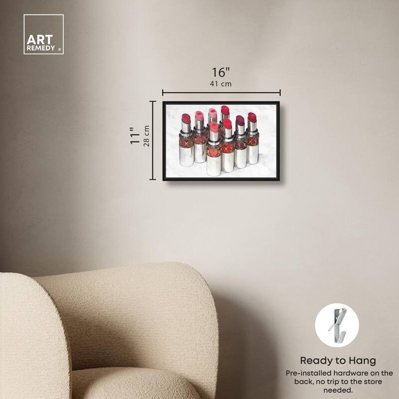 Doll Memories - Lipsticks 22 Canvas by Art Remedy