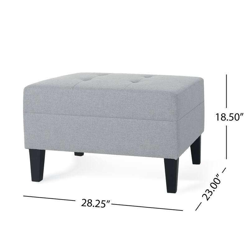 Tiernan Tufted Fabric Ottoman by Christopher Knight Home