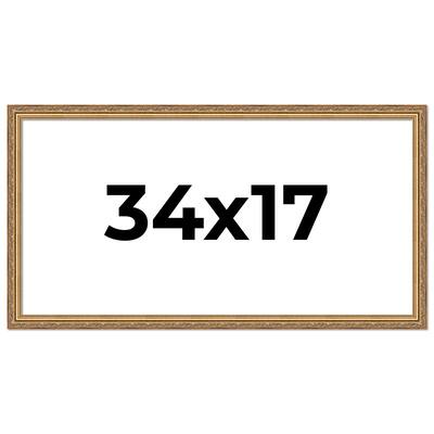 34x17 Frame Red Solid Wood Picture Frame Width 1.75 Inches | Interior Frame Depth 1 13/16 Inches