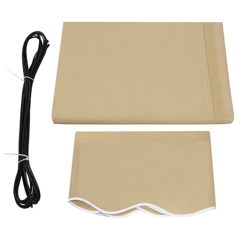 MCombo Sunshade Replacement Fabric with UV Protection for Retractable Patio Awnings - Beige
