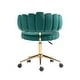 preview thumbnail 58 of 118, Velvet Home Office Desk Chair, Height Adjustable Task Chair, Armless Single Chair with Wheels, 360° Swivel Vanity Chair - N/A