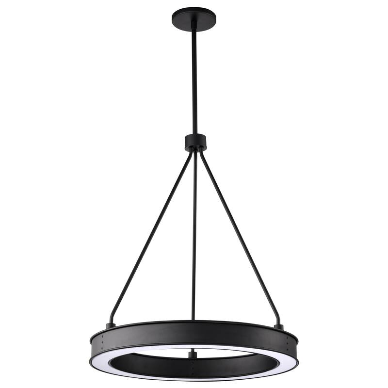 Longford 20 Inch LED Pendant Textured Black Acrylic Lens - Textured Black - Textured Black
