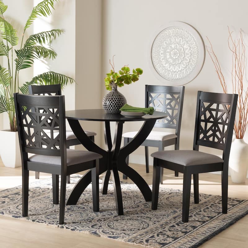 Lena Modern Wood 5-Piece Dining Set