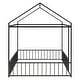 preview thumbnail 20 of 19, Full Size Metal Bed House Bed Frame with Fence for Kids