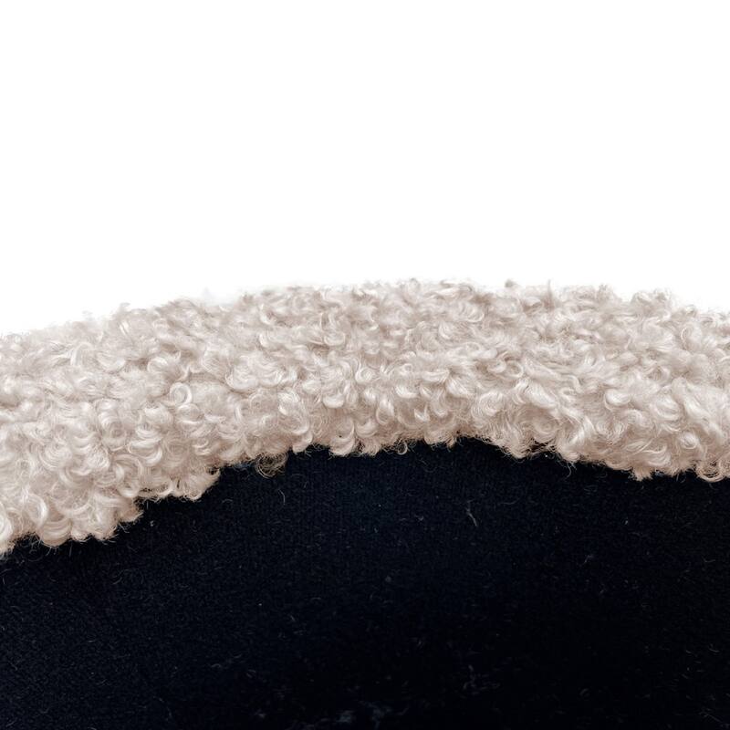 Roomfitters Round Storage Ottoman, Boucle Accent Seat with Hidden Storage for Living Room or Bedroom