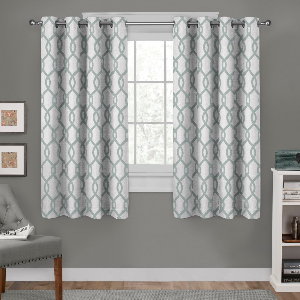 ATI Home Kochi Light Filtering Linen Blend Grommet Top Curtain Panel Pair