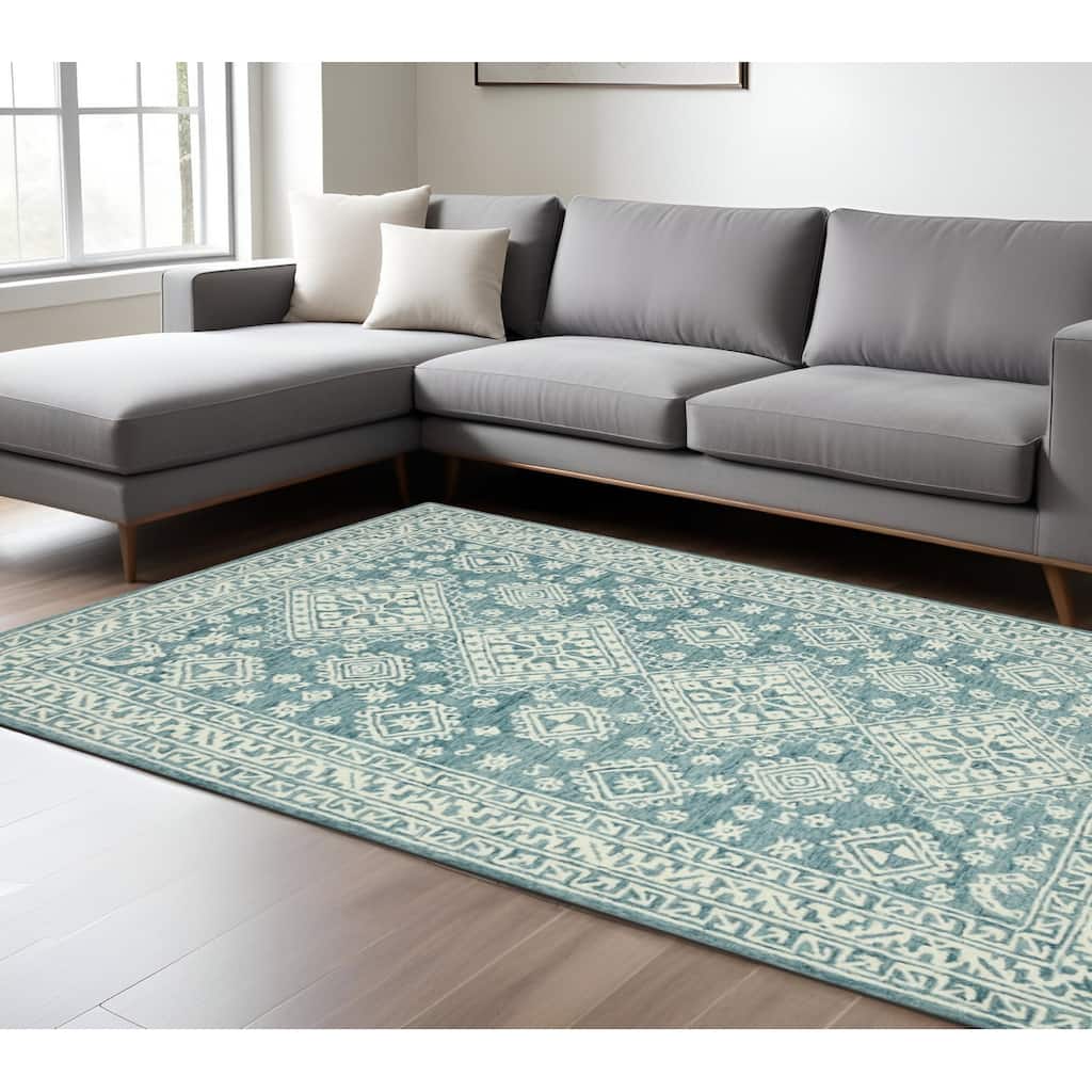 HomeRoots Oriental Transitional Rectangle Area Rug