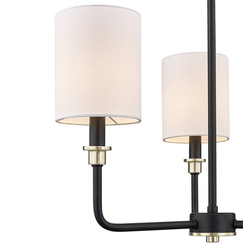 Millennium Lighting Chelsea Chandelier Ceiling Fixture in Matte Black Modern Gold