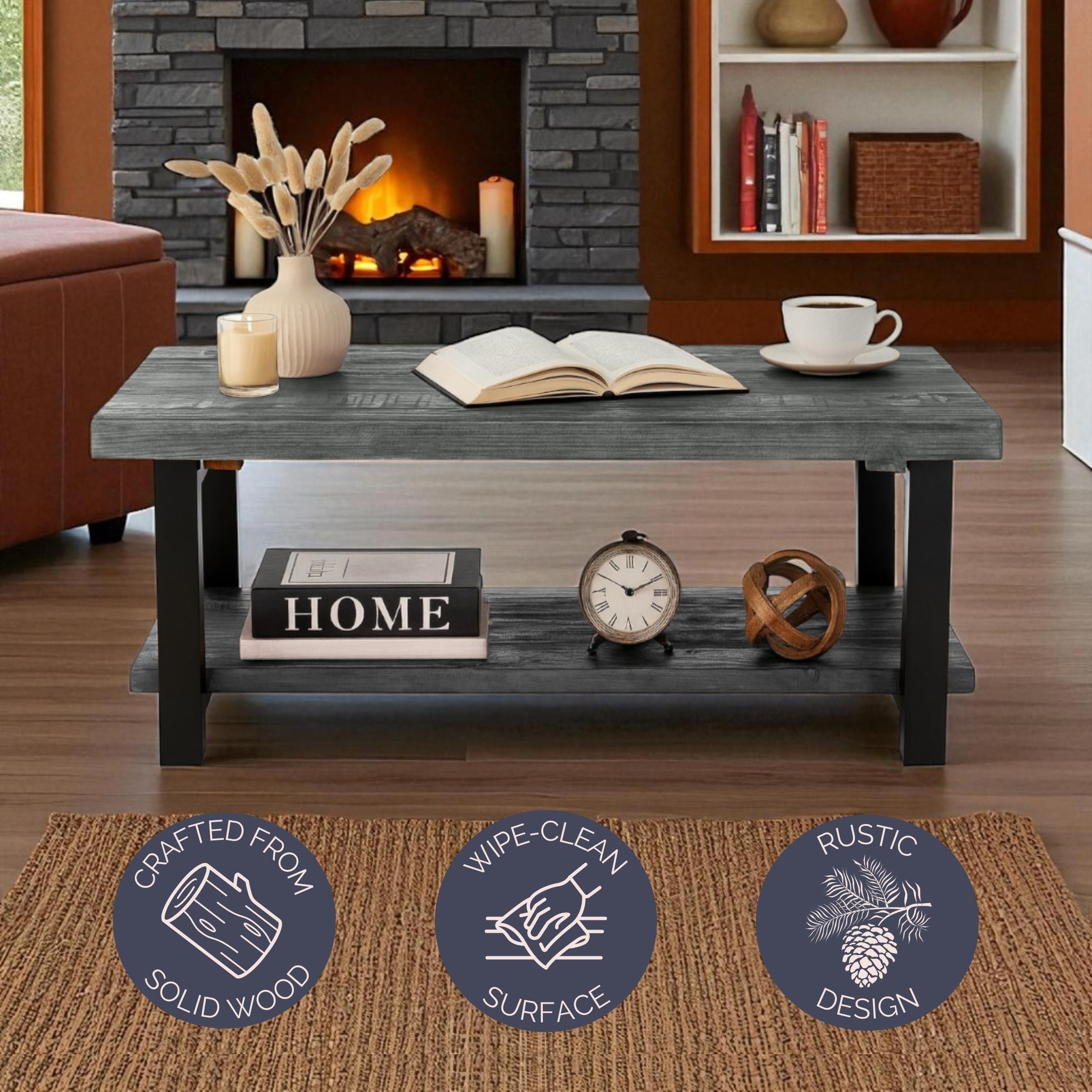 Pomona 2-Tier 42-Inch Rectangular Coffee Table - Overstock - 20306435