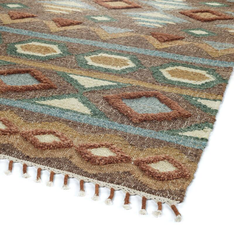 Alejandra Brown Handloomed Jute and Wool Blend Area Rug