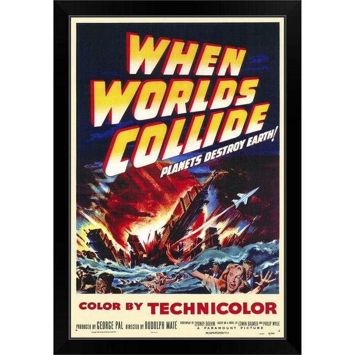 "When Worlds Collide (1951)" Black Framed Print