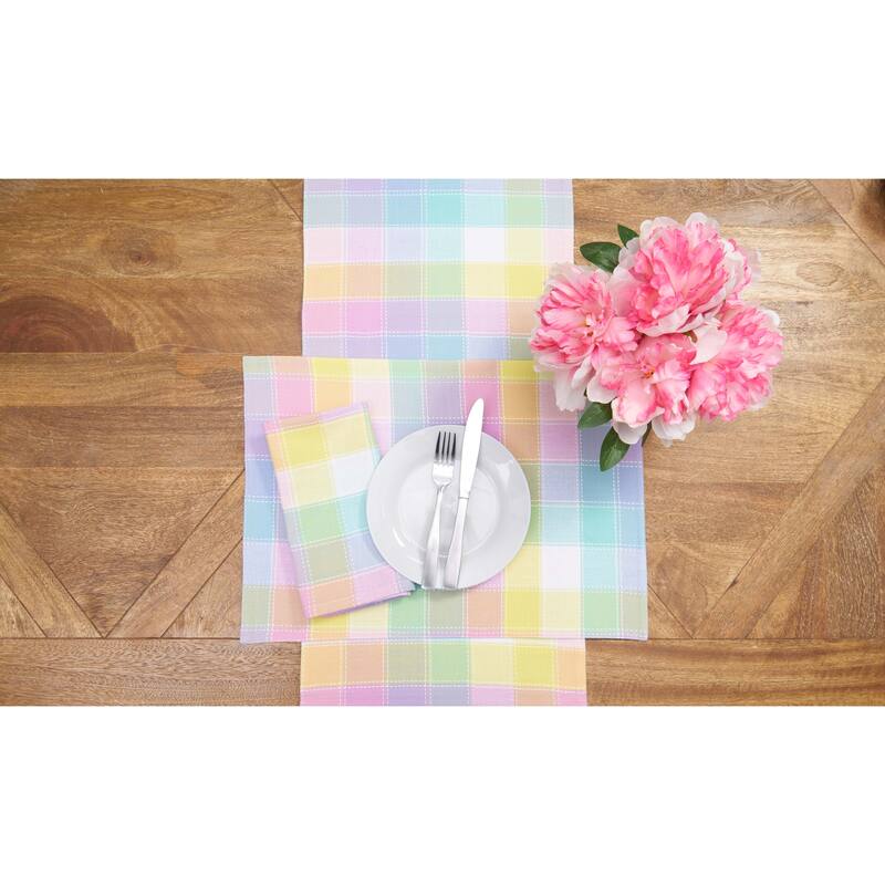 Hana Color Block Plaid Placemat Set 6