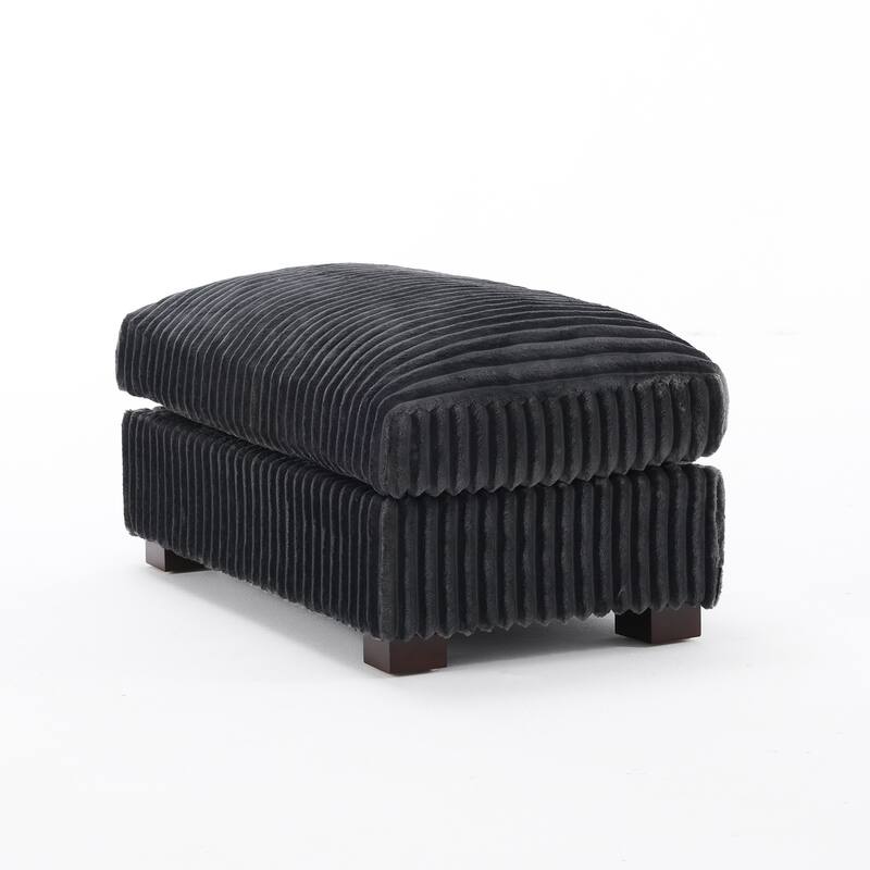 Upholstered Plush Flannel Modular Sectional Sofa with Pillows,Ajustable Headrest