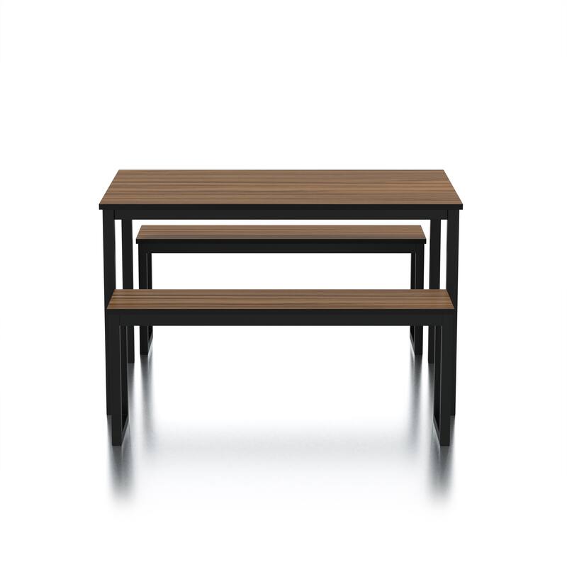 Rhese Transitional Metal 3-Piece Dining Table Sets by Furniture of America