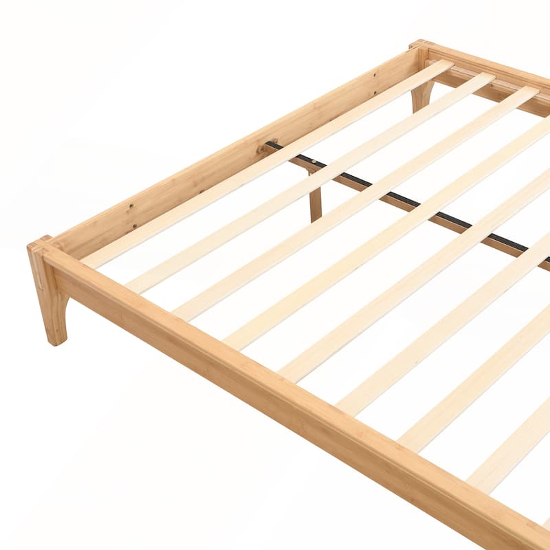 12 Inch Queen Size Solid Dry Bamboo Wood Platform Bed Frame