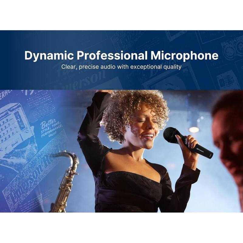Emerson EAM-9001 Wireless Microphone System, Black