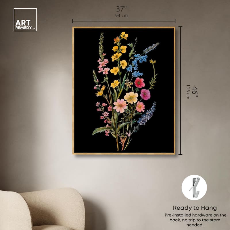 Darkling Daisies I Canvas by Art Remedy
