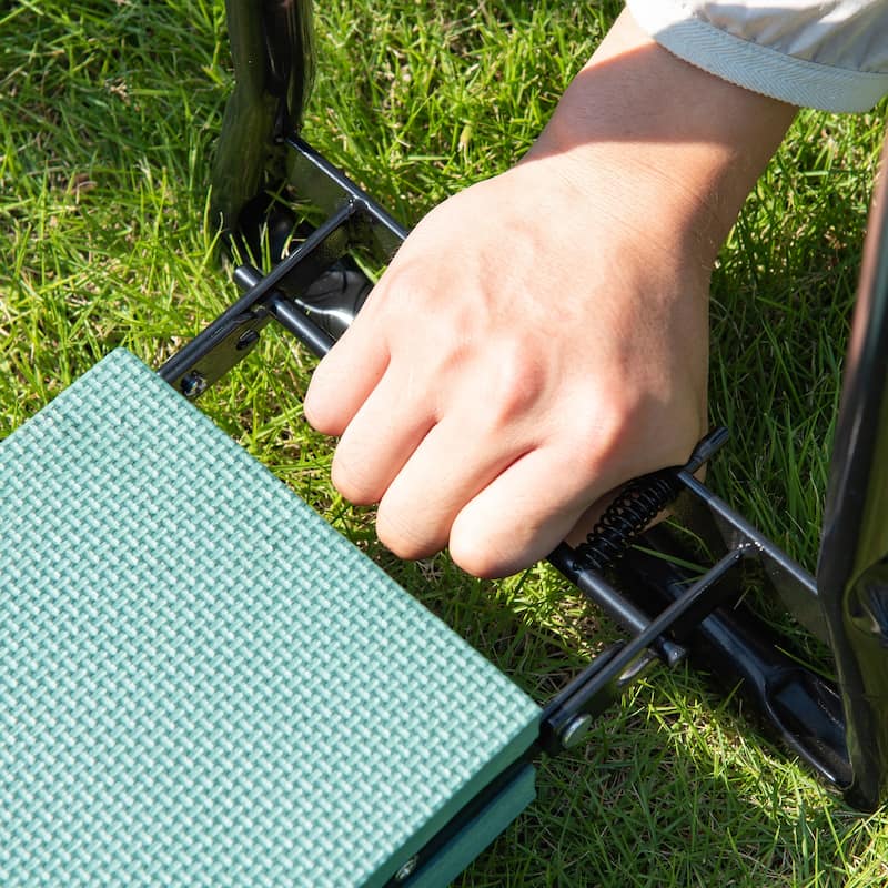 Outsunny Foldable Garden Kneeler and Seat with Soft Foam Padding