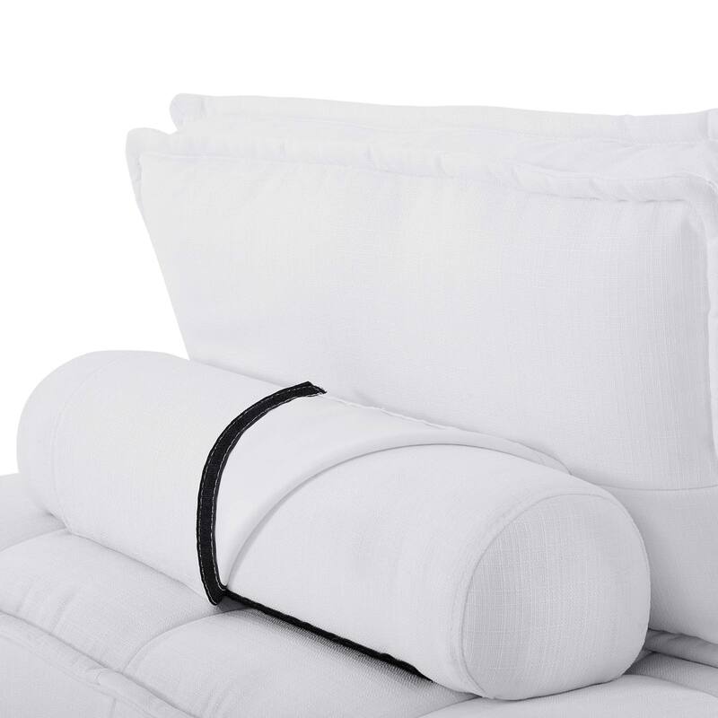 Saunter 5-Piece Tufted Fabric Fabric Sectional Sofa