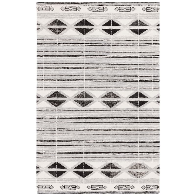 SAFAVIEH Handmade Ebony Houkje Modern Wool Rug